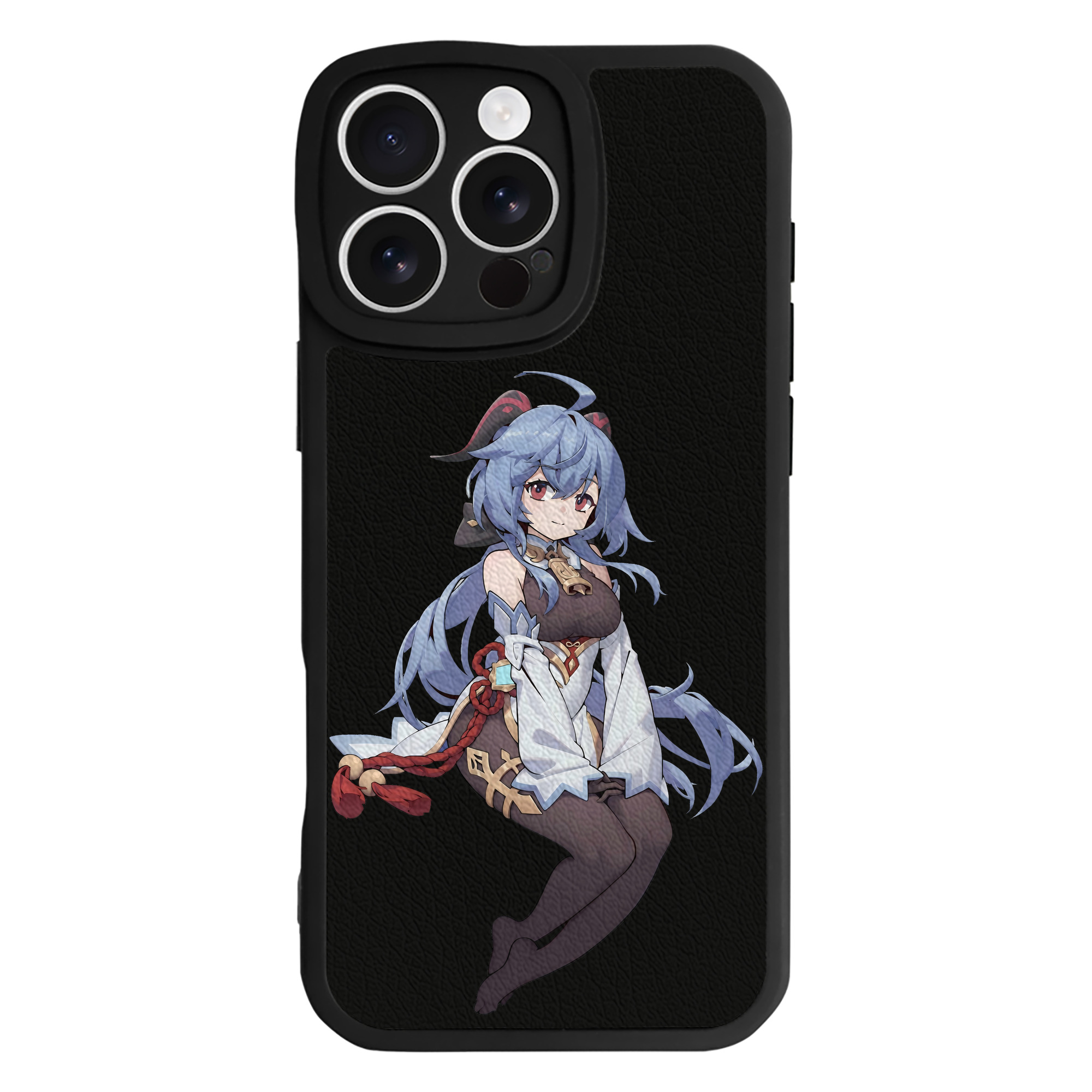 げんし神 甘雨 かんう genshin Ganyu 【iPhone 16シリーズ対応】シリコンスマホケース（レザー調） 材質：シリコン
